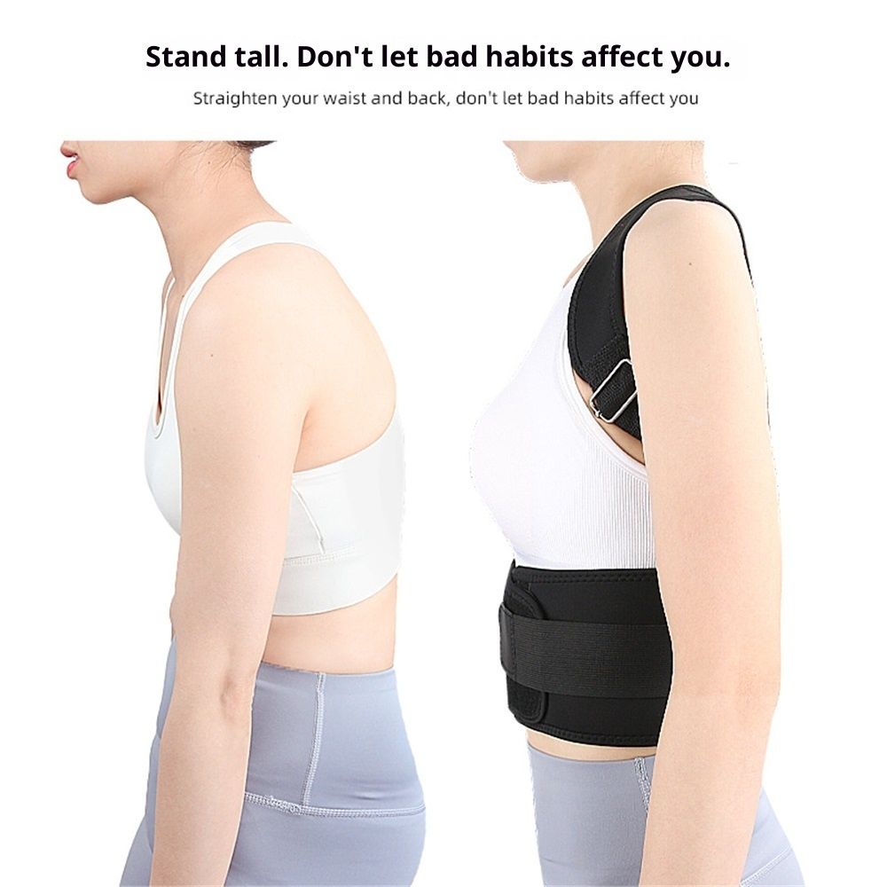 Magnetic therapy posture support back bracket adjustable posture corrector bracket shoulder back support V1192-AZ-W-0969