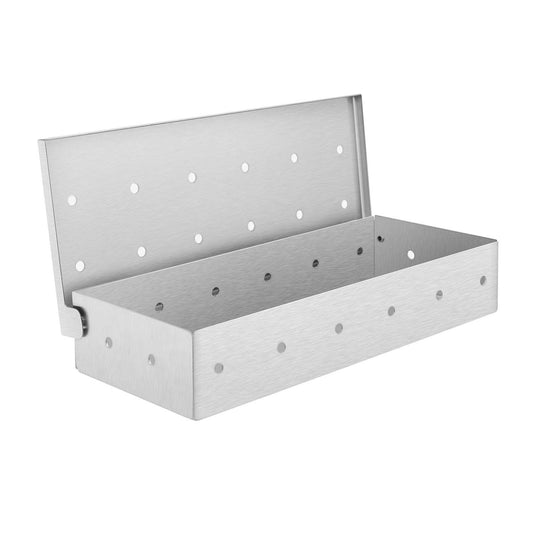 Grillaholics Smoker Box for Gas & Charcoal Grills - Large Stainless Steel Wood Chip Container for Smoking V1192-AZ-W-0971