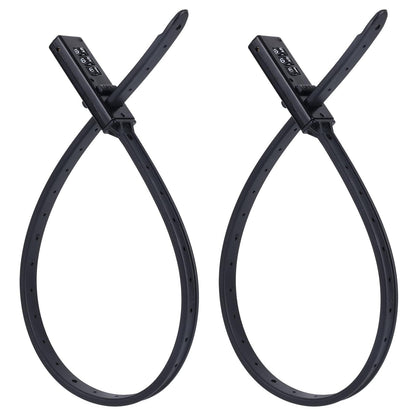 2pcs Zip Tie Lock, 22.05in Adjustable Small Cable Lock with Combination 3 Digit Recodable Combination V1192-AZ-W-0974