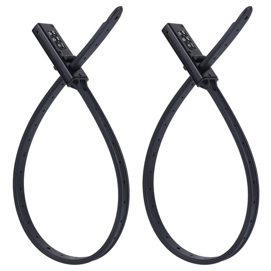 2pcs Zip Tie Lock, 22.05in Adjustable Small Cable Lock with Combination 3 Digit Recodable Combination V1192-AZ-W-0974