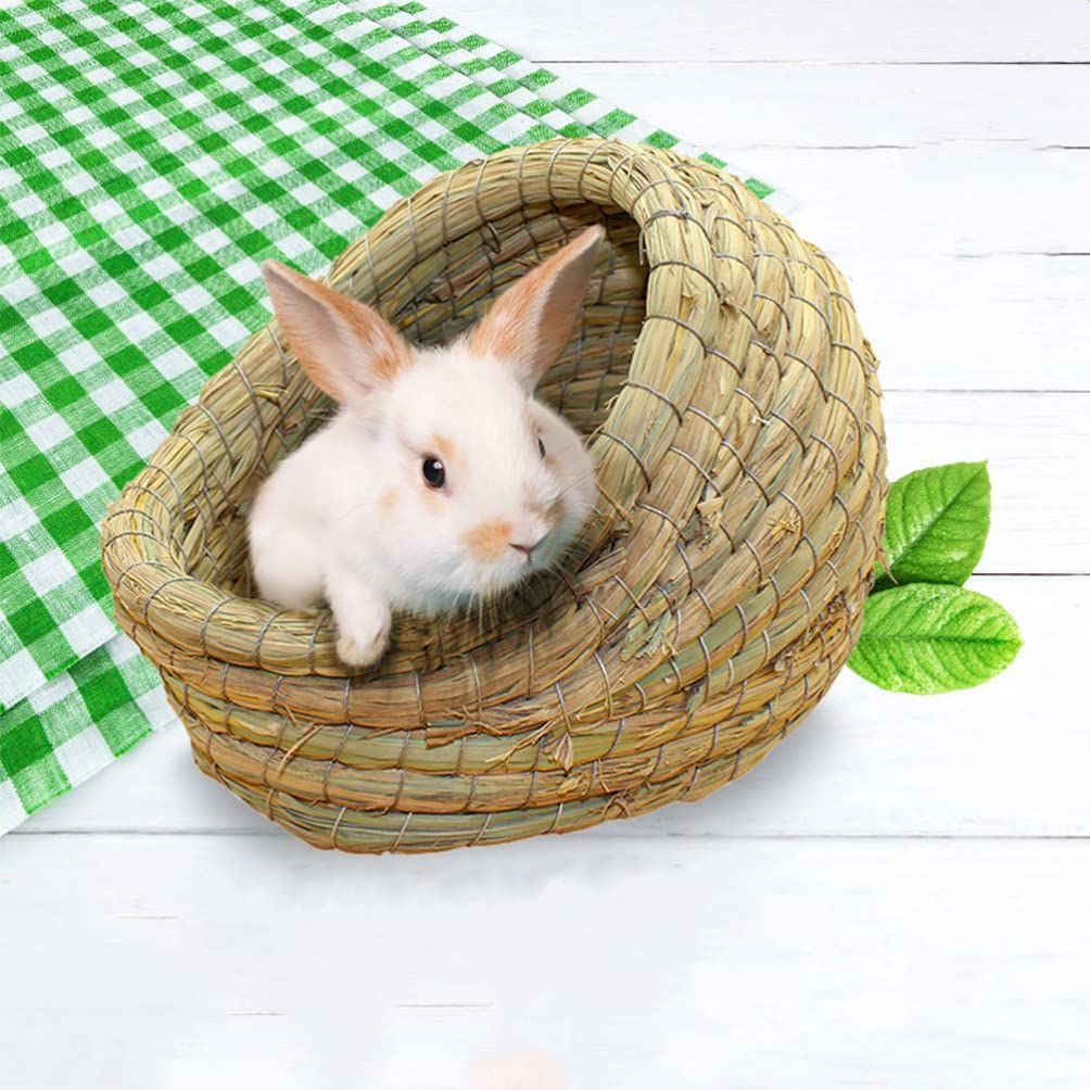 Rabbit grass bed, rabbit woven hay bed, natural handmade grass house for small pets, suitable for Totoro, V1192-AZ-W-0976