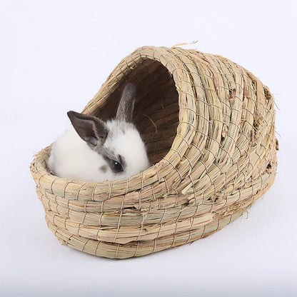 Rabbit grass bed, rabbit woven hay bed, natural handmade grass house for small pets, suitable for Totoro, V1192-AZ-W-0976