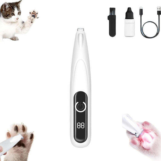 Pet Micro Precision Trimmer, Multifunctional Pet Hair Clippers for Grooming with LED Light, Low Noise V1192-AZ-W-0978