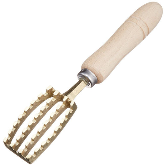 Fish Scaler Brush with Brass Serrated Sawtooth and Ergonomic Wooden Handle - Easily Remove Fish Scales V1192-AZ-W-0980