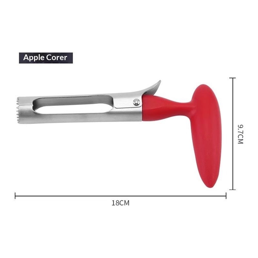 2pcs Apple Corer Tool - Easy to Use and Clean - Sturdy Apple Core Remover with Sharp Serrated Blades - V1192-AZ-W-0983