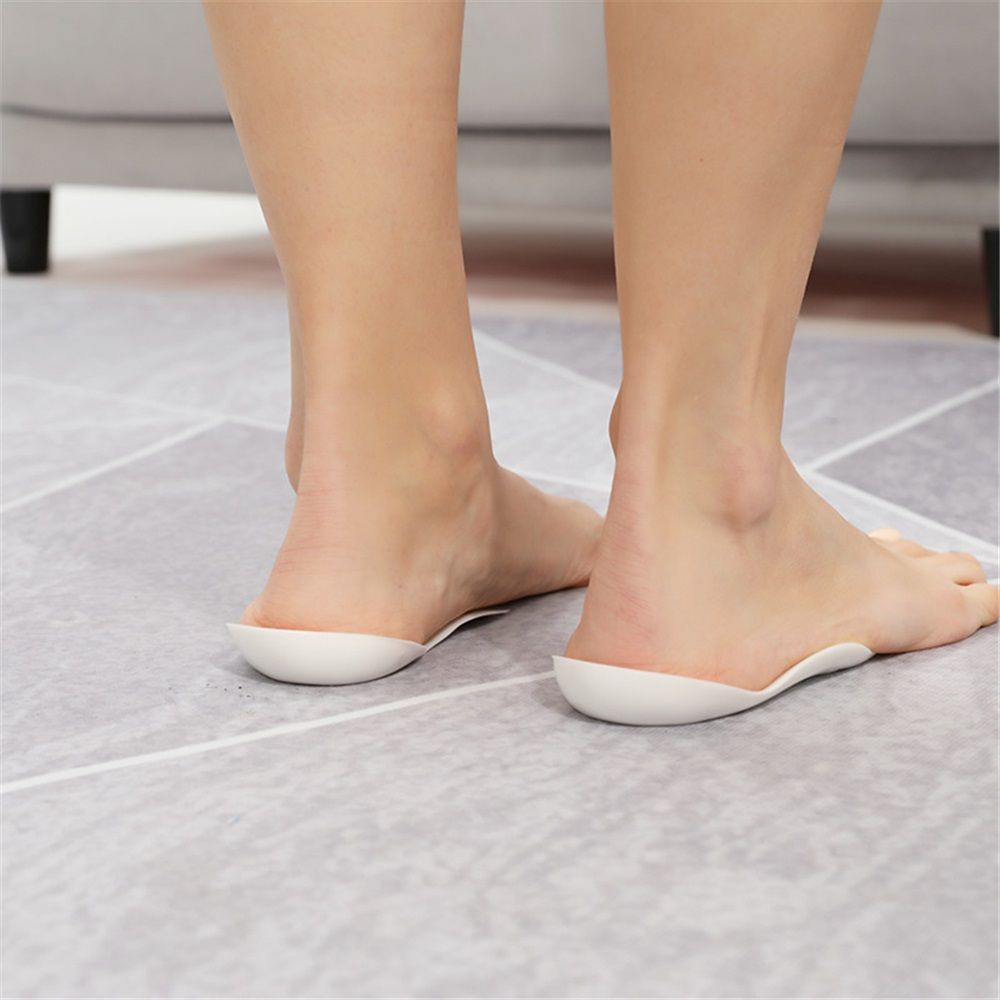 Shoe Pads 1 Pair Arch Support Inserts Plantar Insoles for Flatfoot Corrector Shoe Pads with Hole (White) Heel V1192-AZ-W-0990