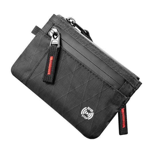 Zip Pouch Black Small Cash and Card Zip Wallet,Weatherproof Fabrics, Zipper, Pouch for Men Travel (black) V1192-AZ-W-0997