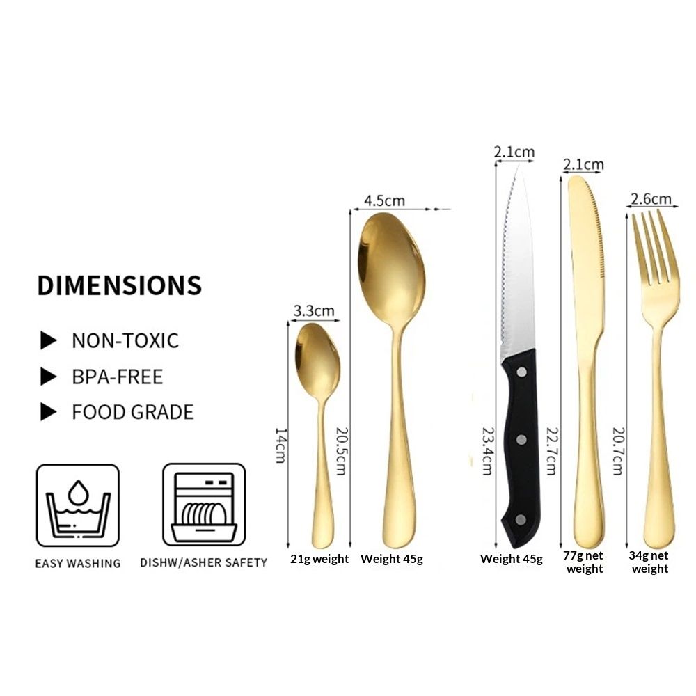 Camping Utensil Set, Camping Silverware Set for 2, Reusable Travel Cutlery with Case Include Knife Fork Spoon V1192-AZ-W-0998