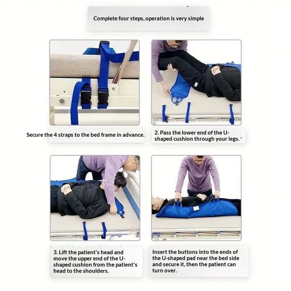 U-Shaped Positioning Sheet - Transfer Sheet for Turning and Repositioning, Multipurpose Bed Pad with V1192-AZ-W-1000