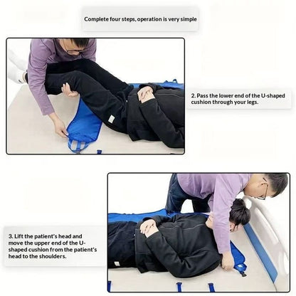 U-Shaped Positioning Sheet - Transfer Sheet for Turning and Repositioning, Multipurpose Bed Pad with V1192-AZ-W-1000