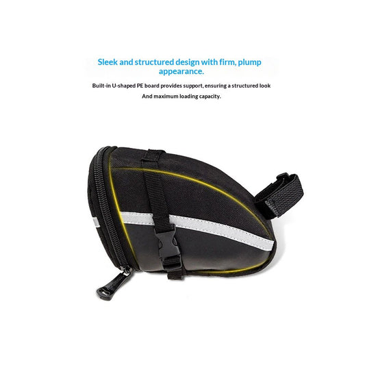 Bike Saddle Seat Bag - 1.2L Bicycle Saddle Bag Keep Bike Accessories - Bike Under Seat Pack for Essentials - V1192-AZ-W-1001