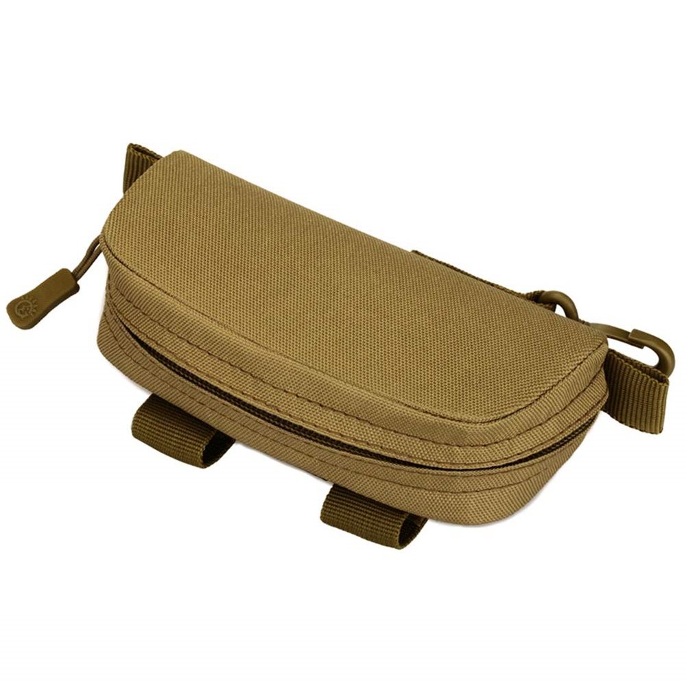 Eyeglasses Case Zipper Sunglasses Carrying Bag Nylon Men's Eyeglass Hard Box Cases with Clip,Spacious and V1192-AZ-W-1005