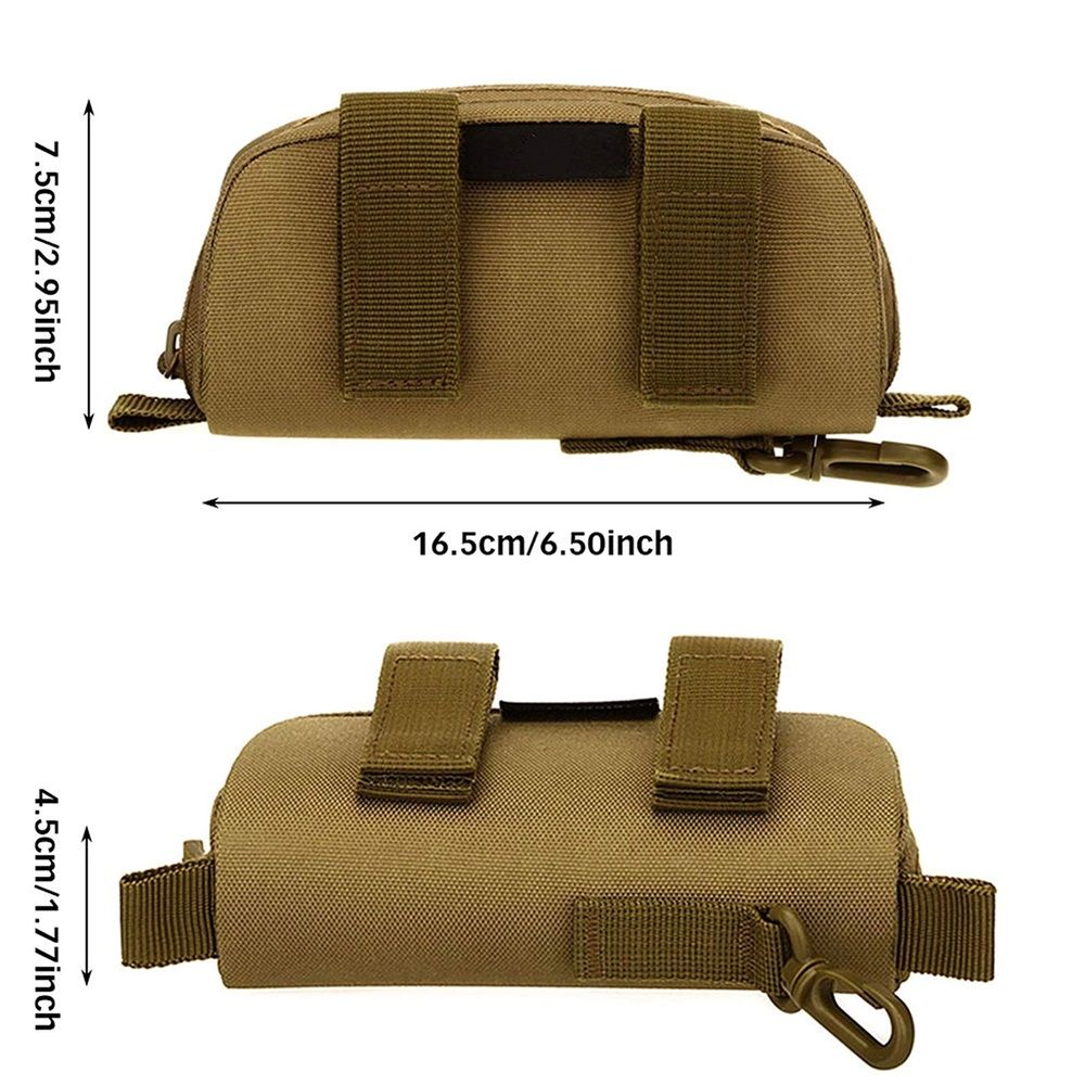 Eyeglasses Case Zipper Sunglasses Carrying Bag Nylon Men's Eyeglass Hard Box Cases with Clip,Spacious and V1192-AZ-W-1005