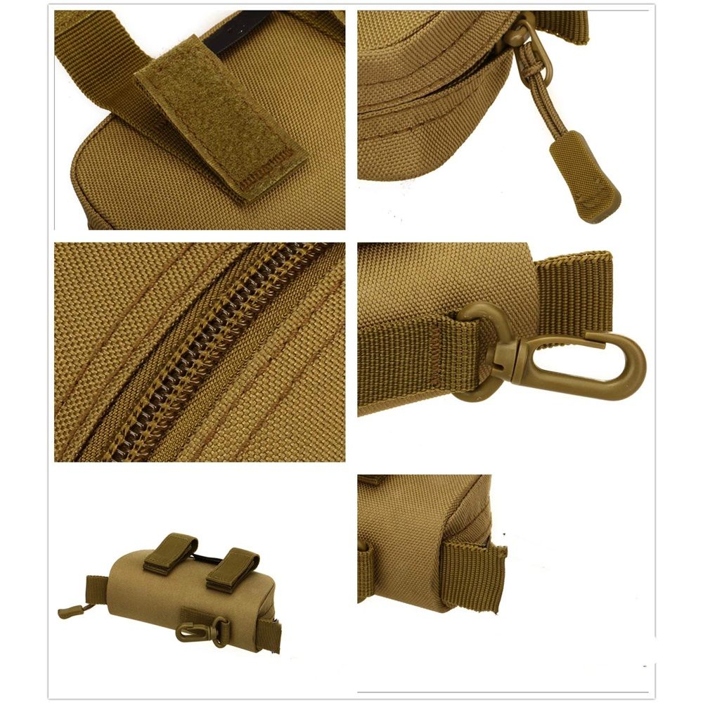 Eyeglasses Case Zipper Sunglasses Carrying Bag Nylon Men's Eyeglass Hard Box Cases with Clip,Spacious and V1192-AZ-W-1005