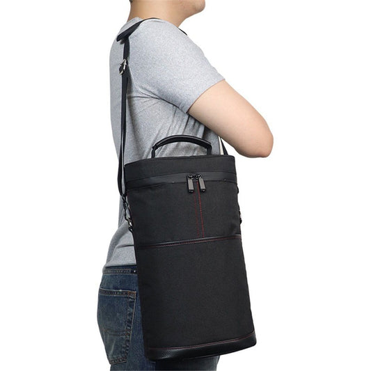 2 Bottle Leakproof Insulated Wine Tote Carrier Bag - Padded Cooler for Travel, Restaurants, Tasting, Parties, V1192-AZ-W-1009