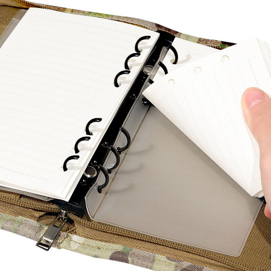 Padfolio Ring Binder of Loose-Leaf Paper, Weatherproof Notebook Cover, Notebook with Zippered for Folders, V1192-AZ-W-1012