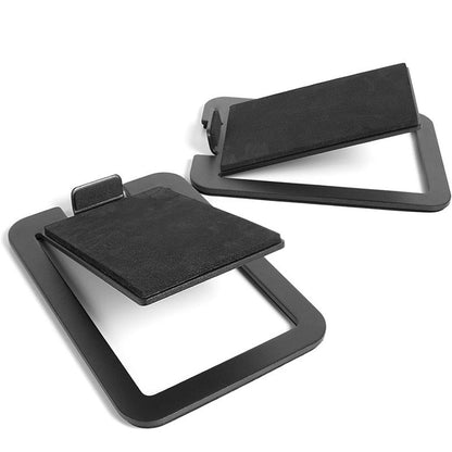 Tilted Desktop Speaker Stands for Medium Bookshelf Speakers & Mid-Studio Monitors | Damping Foam Padding | V1192-AZ-W-1017