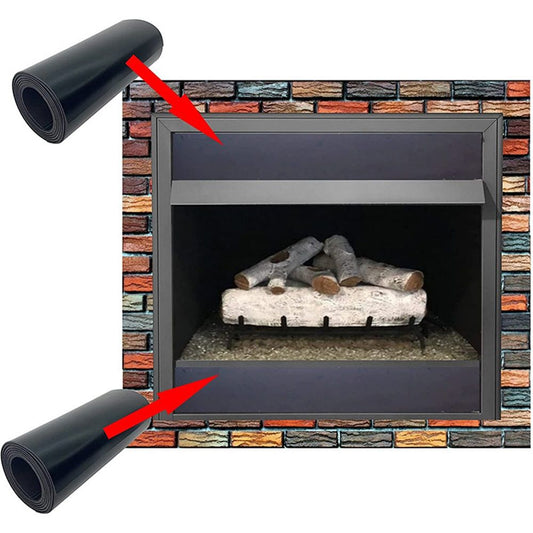 Magnetic Fireplace Draft Stopper - 2pcs Fireplace Vent Covers, Screen Insulation Blocker for Winter Indoor V1192-AZ-W-1018