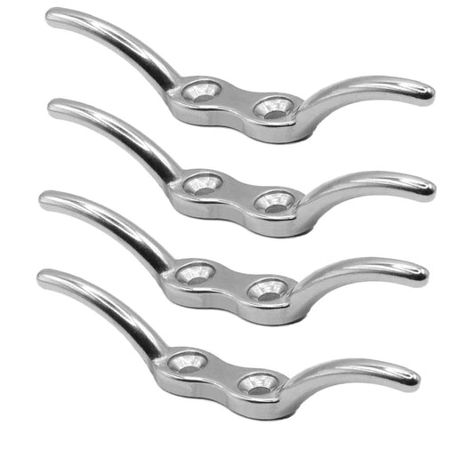 Boat Cleat, 2 1/2 in 6 inch Dock Cleat 316 Stainless Steel Marine Grade, Rope Cleat -Include Mounting Screws V1192-AZ-W-1020