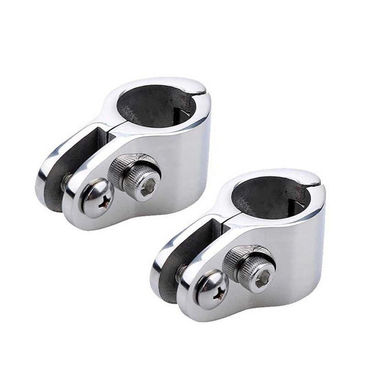 Top Fittings,Top Rail Mounts Jaw Slide,Eye End Caps External Stainless Steel 1 Pair Boat Top Hinged Jaw Slide V1192-AZ-W-1022