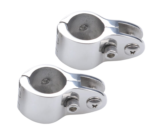 Top Fittings,Top Rail Mounts Jaw Slide,Eye End Caps External Stainless Steel 1 Pair Boat Top Hinged Jaw Slide V1192-AZ-W-1022