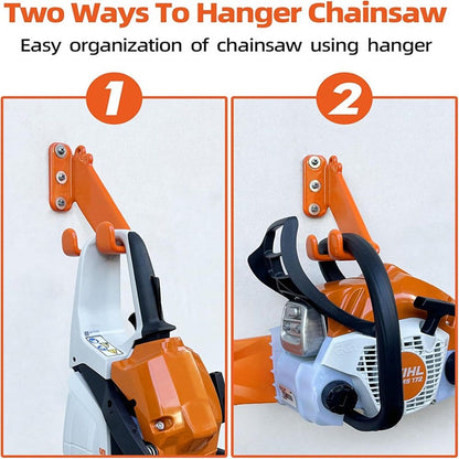 Chainsaw Hanger, 2 Pack Chainsaw Wall Mount, Heavy Duty Chainsaw Holder, Garage Organization Garage Storage V1192-AZ-W-1023