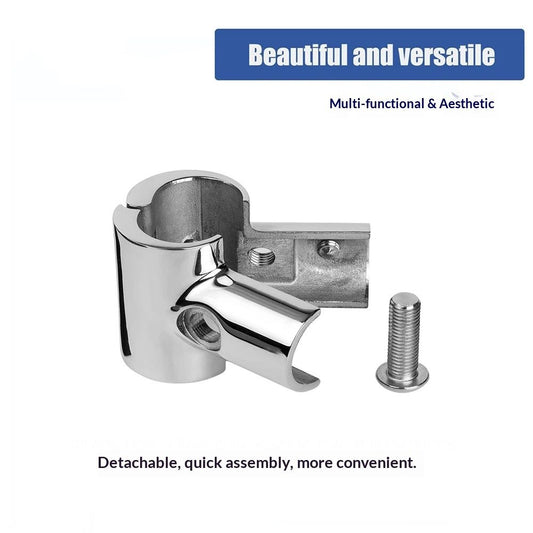 Heavy Duty Boat Hand Rail Fitting- Polished 90 Degree T/Tee Hinged/Split Fitting 1" Tube 316 Stainless Steel V1192-AZ-W-1024