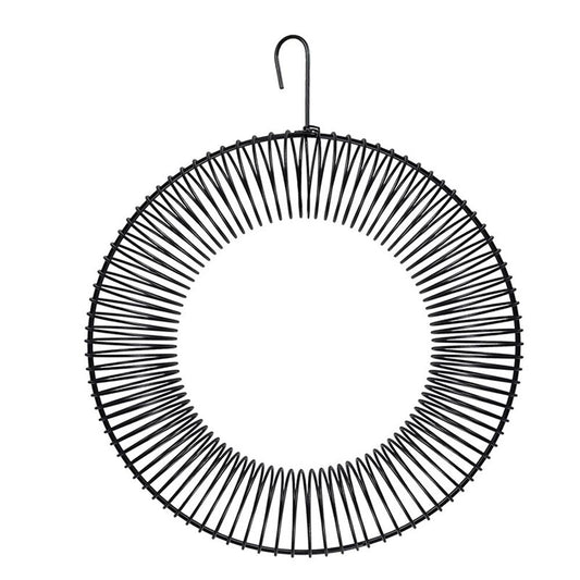 songbird Whole Peanut Black Wreath Feeder for Squirrels and Blue Jays Hanging Peanut Wreath Feeder, Round V1192-AZ-W-1033