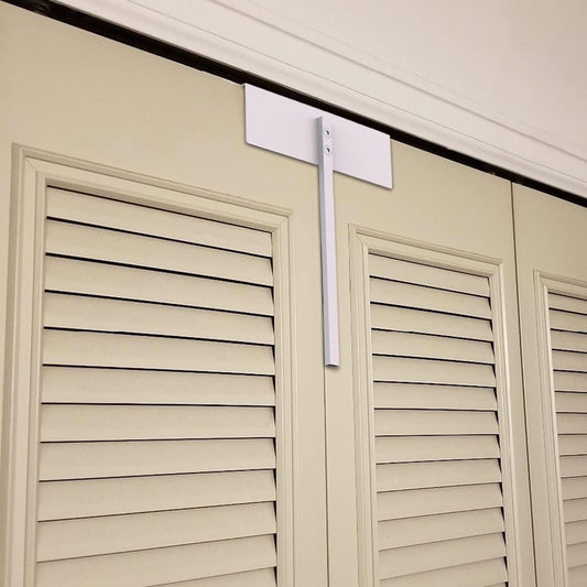 Metal Bifold Door Lock - Double Door Locks Keep Cats&Dogs Out of Closets, Cabinets, Pantry - No Need Install V1192-AZ-W-1038
