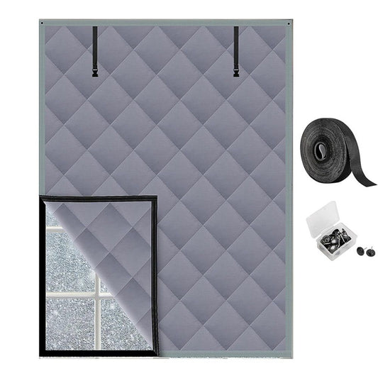 3 Layer 30*56 Inches Winter Insulated Window Curtain-Oxford Thermal Insulated Window Blanket with V1192-AZ-W-1040