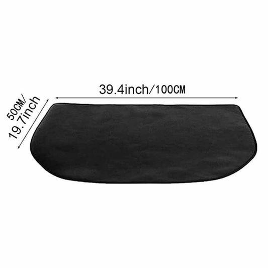 Fireproof Fireplace Mat & Hearth Rug 19.7*39.4Inch Half Round Hearth Stove Rug Protects Floors, Decks and V1192-AZ-W-1041