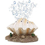 Aquarium Shell Decoration with Air Stone Bubble Tropical Clam Ornament Aquarium Landscaping Decoration V1192-AZ-W-1051