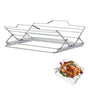 Adjustable Roasting Rack for 27.6 * 26.2 * 1.8cm, Stainless Steel Turkey Rack Insert - Fits Oven, Smoker & V1192-AZ-W-1052