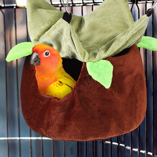 Two Layers Bird Parrot Bed Nest Snuggle Hammock for Parakeet Lovebird Cockatoos,Warm Sugar Glider Ferret Bed V1192-AZ-W-1054