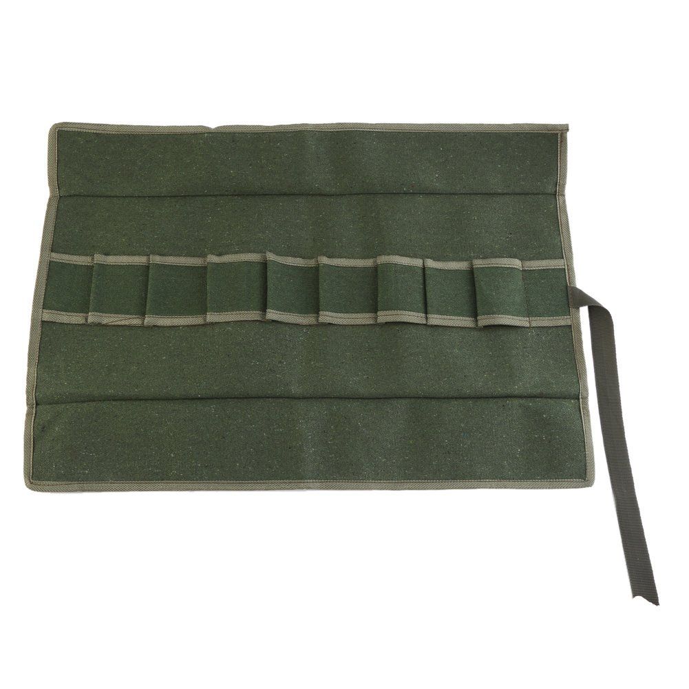 Bonsai Tools Pocket Multifunctional Carrying Roll Bag 10 Pockets Canvas Spanner Wrench Tool Roll Up Storage V1192-AZ-W-1055