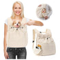 Dog Front Carrier Backpack, Adjustable Pet Dog Carrier Backpack Ventilated Mesh Dog Travel Backpack with V1192-AZ-W-1061