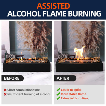 48PCS Ceramic Wool Wick for Tabletop Fire Pit, Table Top Firepit Sponge Fuel Core for Bioethanol Rubbing V1192-AZ-W-1066
