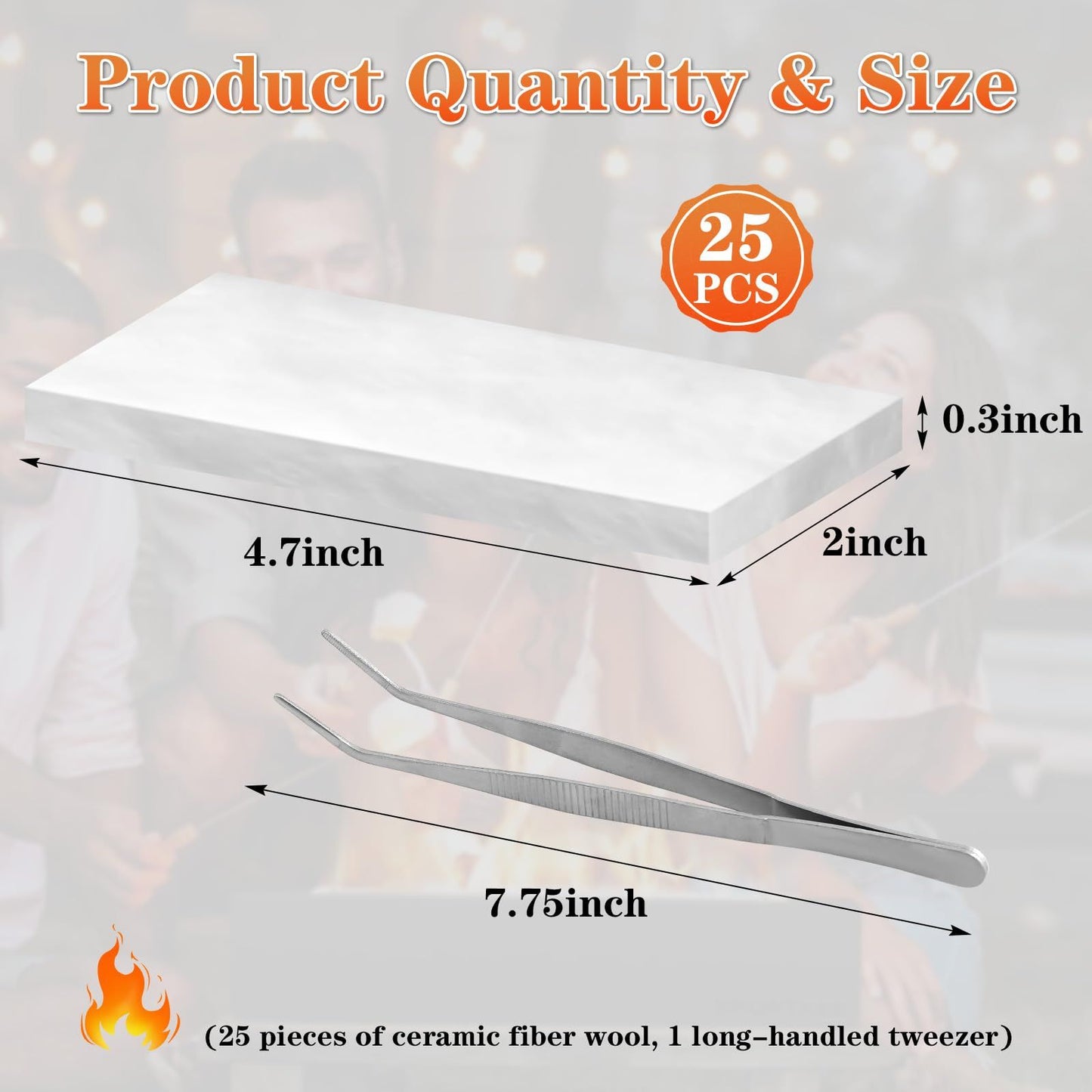 48PCS Ceramic Wool Wick for Tabletop Fire Pit, Table Top Firepit Sponge Fuel Core for Bioethanol Rubbing V1192-AZ-W-1066
