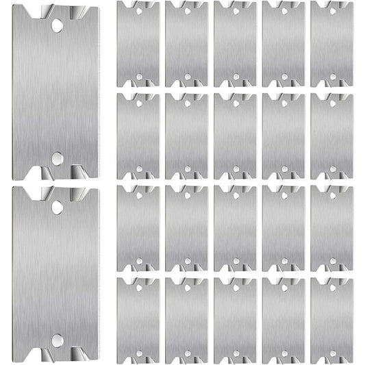 50 Pcs Nail Plates for Wood Studs, 1.5" x 2.5" Cable Wire Protector with Pointed Prongs, Steel Safety Plates, V1192-AZ-W-1069
