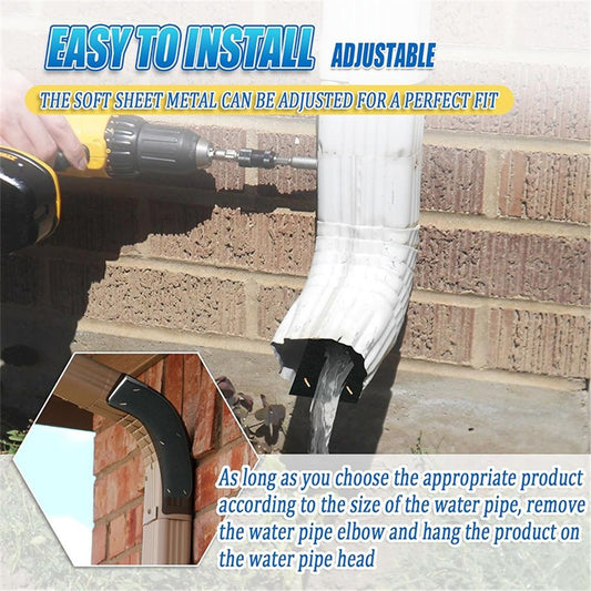 4 Pack Gutter Noise Dampener, 3.5 X 11.8 in Rain Noise Downspout Silencer, Insert Adjustable Downspout Drip V1192-AZ-W-1073