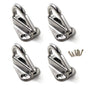 Spring Snap Attach Rope Hook, SS 316 Fender Spring Fending Hook Marine Clothes Boat Hardware (4pcs) V1192-AZ-W-1075