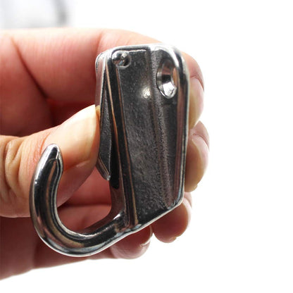 Spring Snap Attach Rope Hook, SS 316 Fender Spring Fending Hook Marine Clothes Boat Hardware (4pcs) V1192-AZ-W-1075
