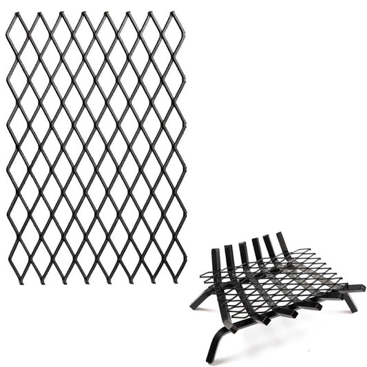 Fireplace Grate Ember Retainer,12x7inches Steel Fireplace Ember Retainer Mesh,Metal Ember Retainer for Use on V1192-AZ-W-1077