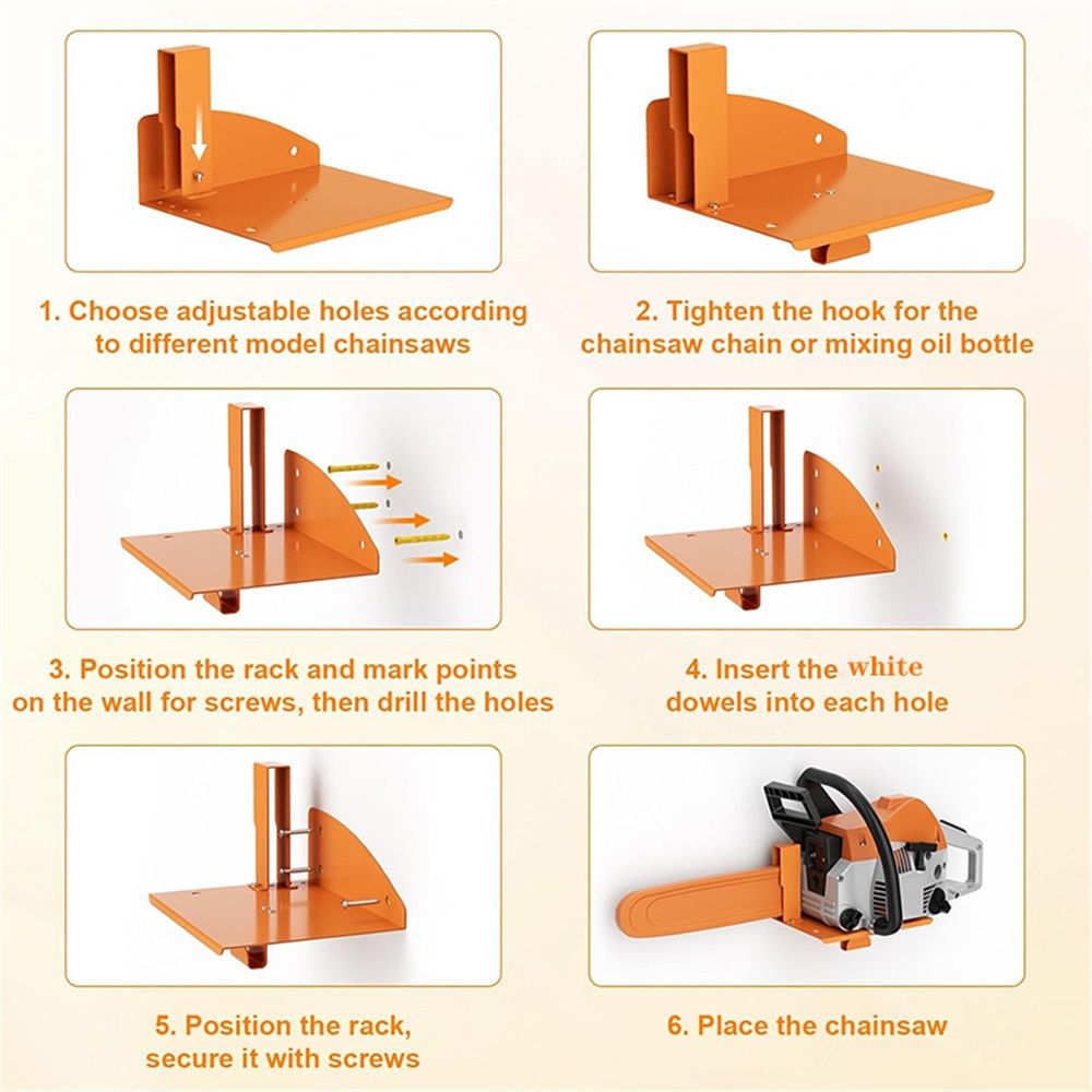 Chainsaw Holder, Chainsaw Wall Mount for MS250, MS251, MS170, MS171, MS172 Heavy Duty Chainsaw Rack Garage V1192-AZ-W-1079