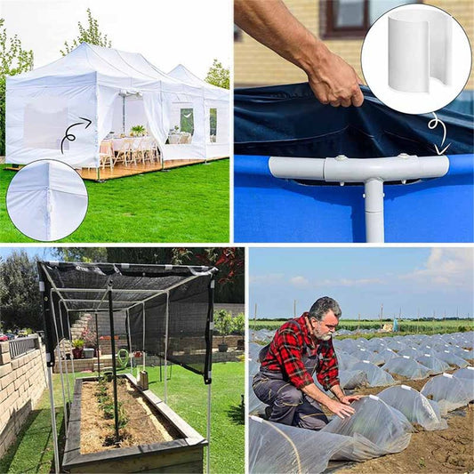 32 Pcs PVC Pipe Clips Pool Cover Clamps for Above Ground Pool Greenhouses, Row Covers, Garden, Shelters, Bird V1192-AZ-W-1081