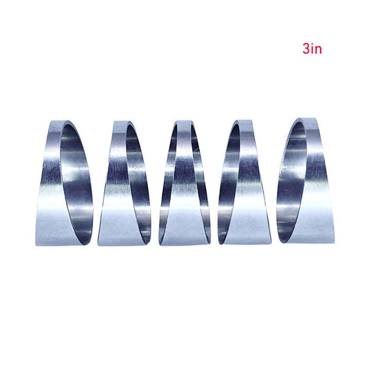 304 Stainless Steel Pie Cuts, 3'' Exhaust Pipe with Laser Cut 5 Pcs(polishing) Unwelded, Laser-Cut & Polished V1192-AZ-W-1084