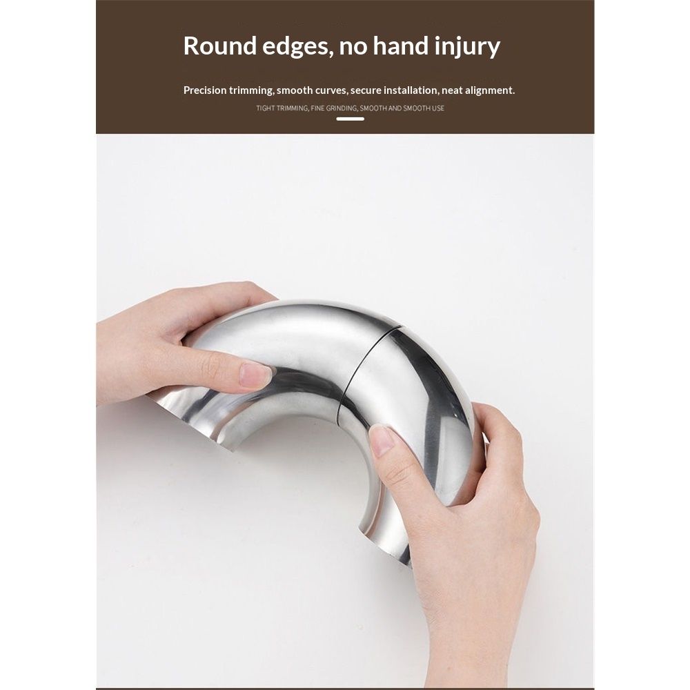 3 Inch 90 Degree 304 Stainless Steel Bend Tube Exhaust Elbow Pipe for Car Customized Modified Exhaust V1192-AZ-W-1085