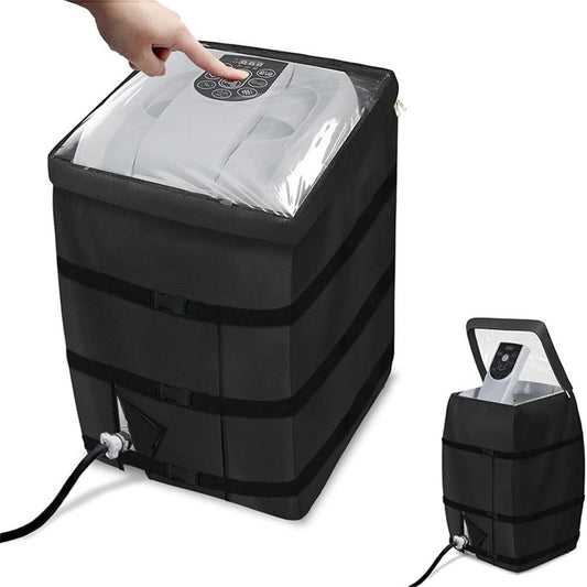 Hot Tub Spa Heater Pump Cover with Transparent PVC Top Window and Zipper Opening,Heavy Duty Waterproof V1192-AZ-W-1090