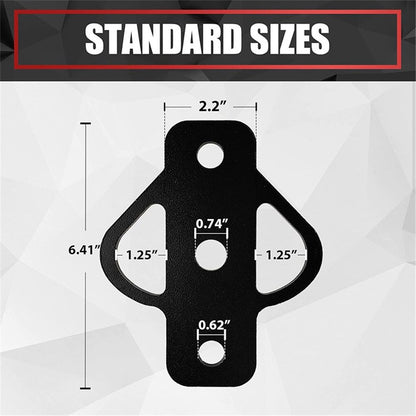3-Way Hitch Adapter with 3/4" Hardware Included - Golf Carts Garden Tractors Trailers Lawn Mowers Chains and V1192-AZ-W-1093