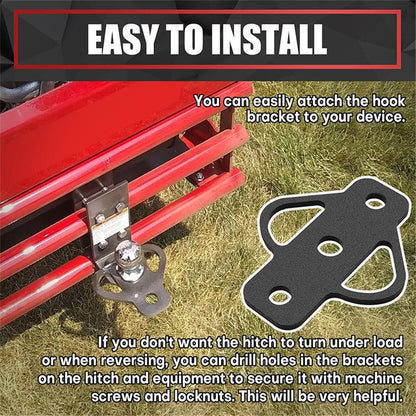 3-Way Hitch Adapter with 3/4" Hardware Included - Golf Carts Garden Tractors Trailers Lawn Mowers Chains and V1192-AZ-W-1093